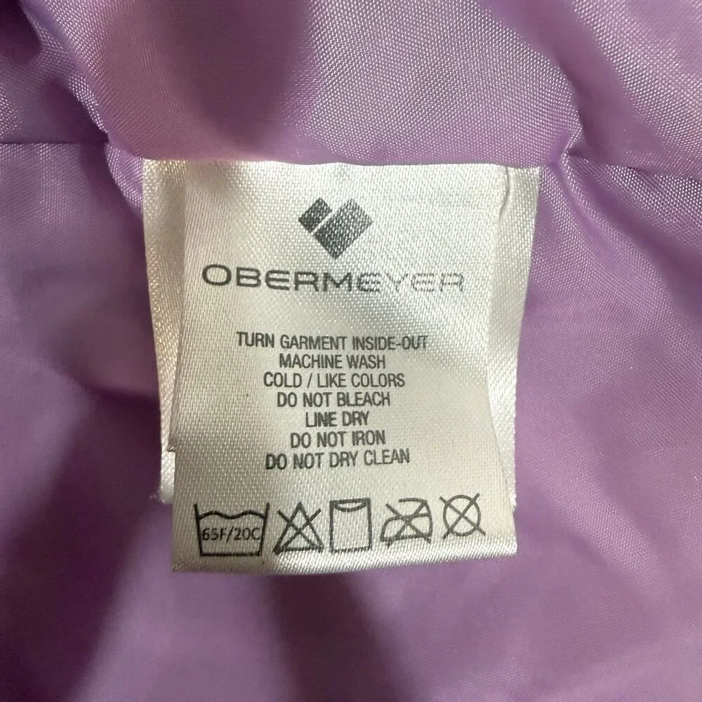 Obermeyer Taja Print Ski Jacket Youth Girls Size L Night Life Insulated Floral